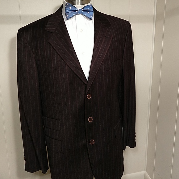Brioni Traiano Black Pin Stripe Sport Coat 🏆HP - Picture 3 of 6